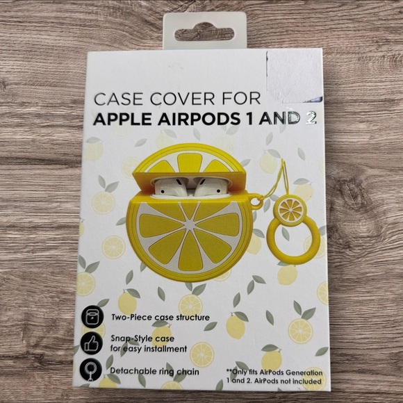 New Lemon Shaped Apple AirPod case Gen 1&2 - Picture 2 of 2